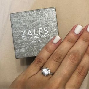 Zales Diamond and White Sapphire Ring